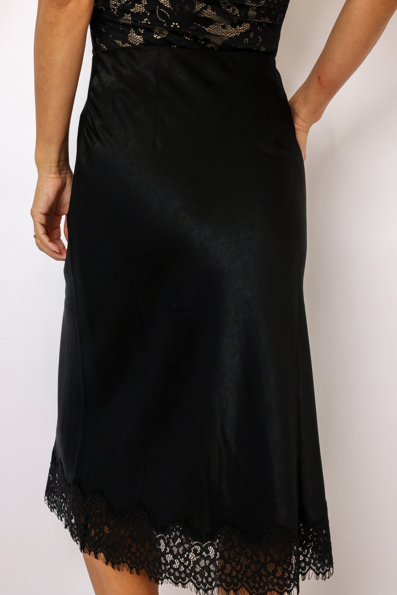 Slip Skirt With Lace