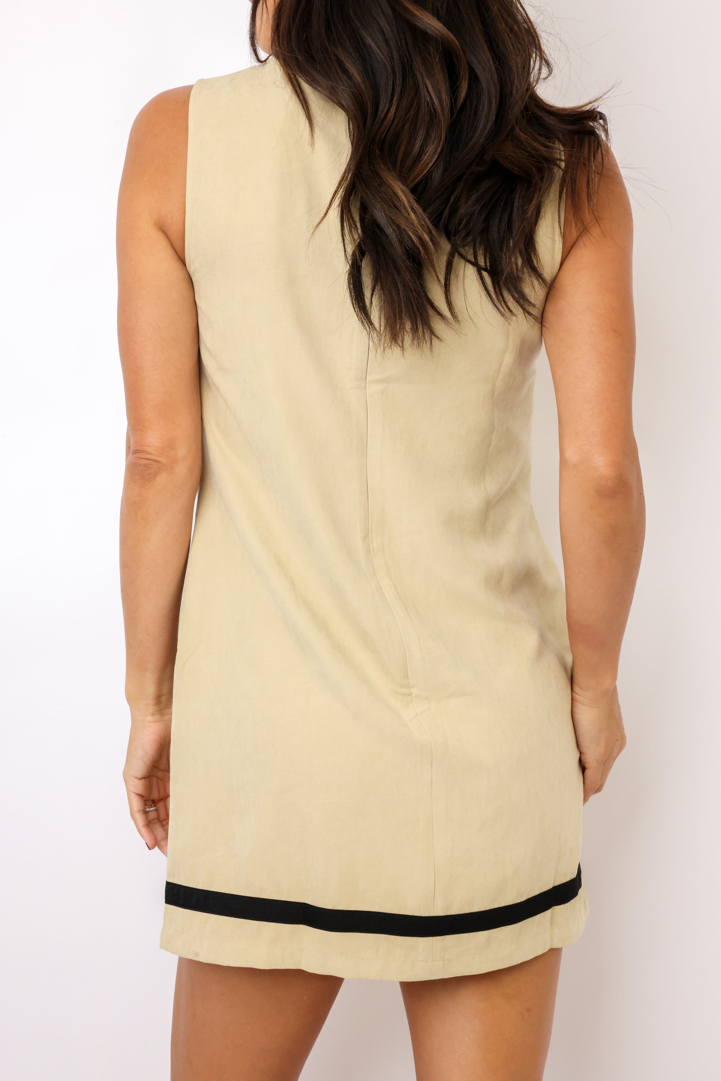 Two Toned Soft Matte Mini Shift Dress