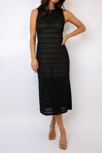 Stripe Sleeveless Midi Dress