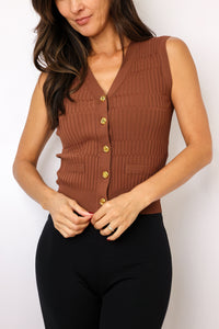 Button Down Sweater Vest