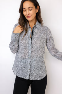 Cino Zanzibar Dot White Button Down Shirt