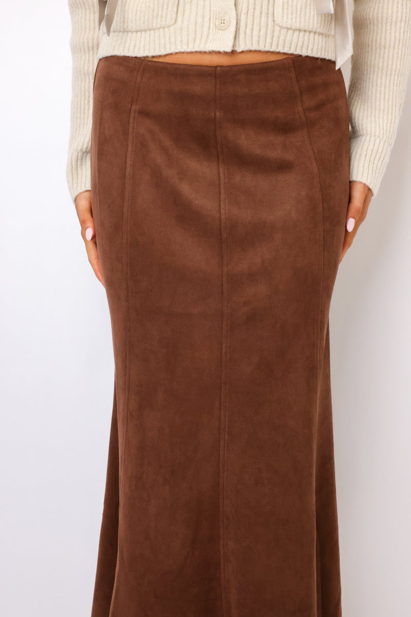 THML Long Suede Skirt