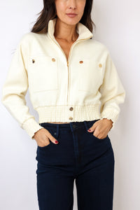 Mock Neck Zip Up Jacket
