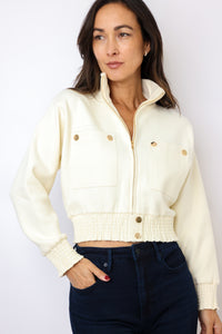 Mock Neck Zip Up Jacket