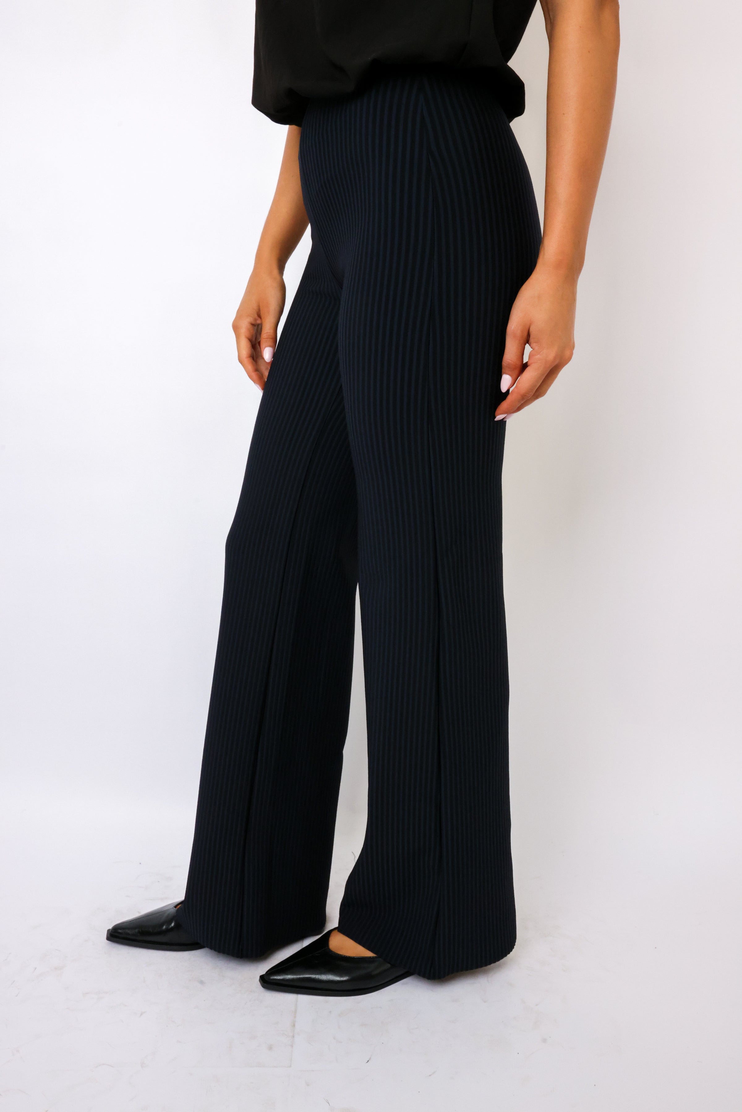 Commando Neoprene Striped Wide Leg