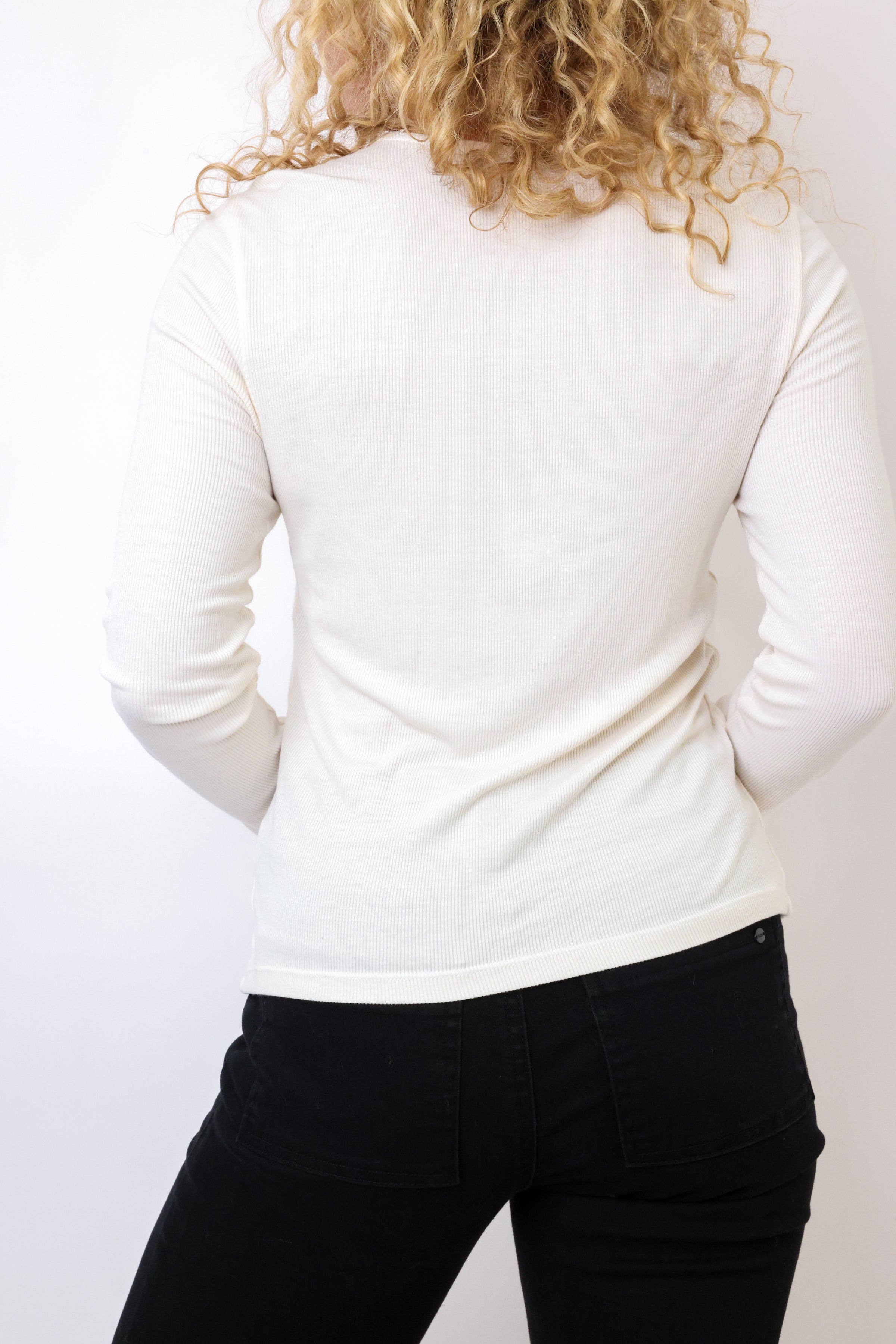 Michael Stars Lou 2x1 Rib Doubled Long Sleeve Tee