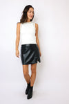 Z Supply Allegra Faux Leather Mini Skirt