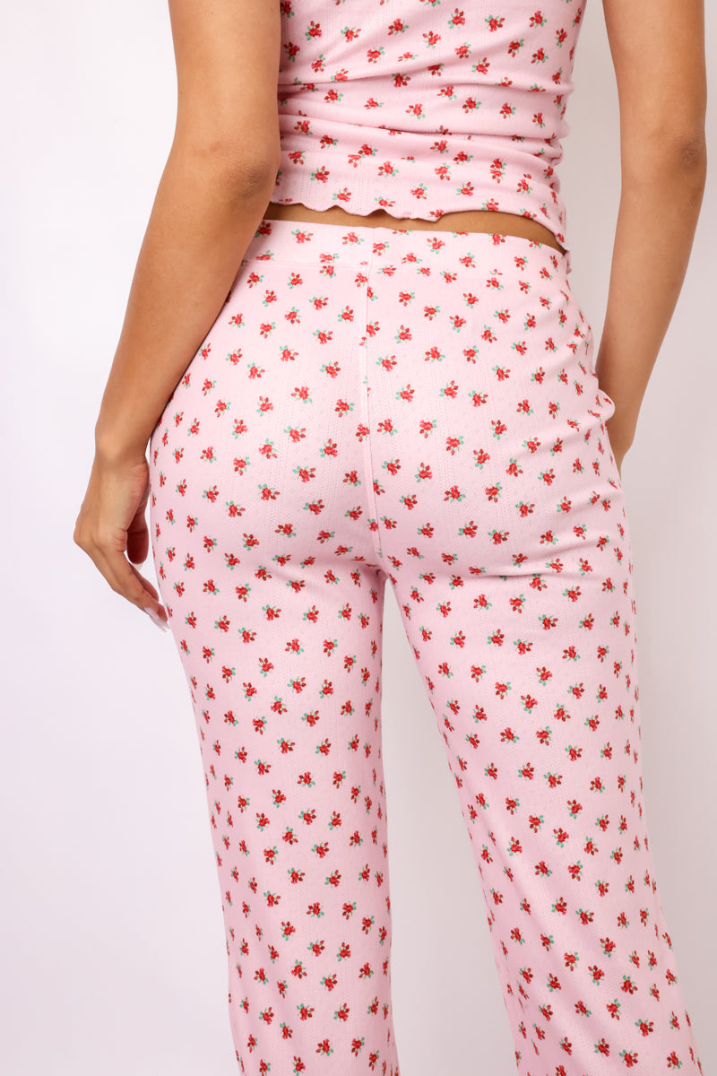 P.J. Salvage Crazy For The Holidays Ditsy Floral Print Pant