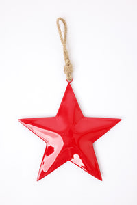 Red Enamel Star Ornament