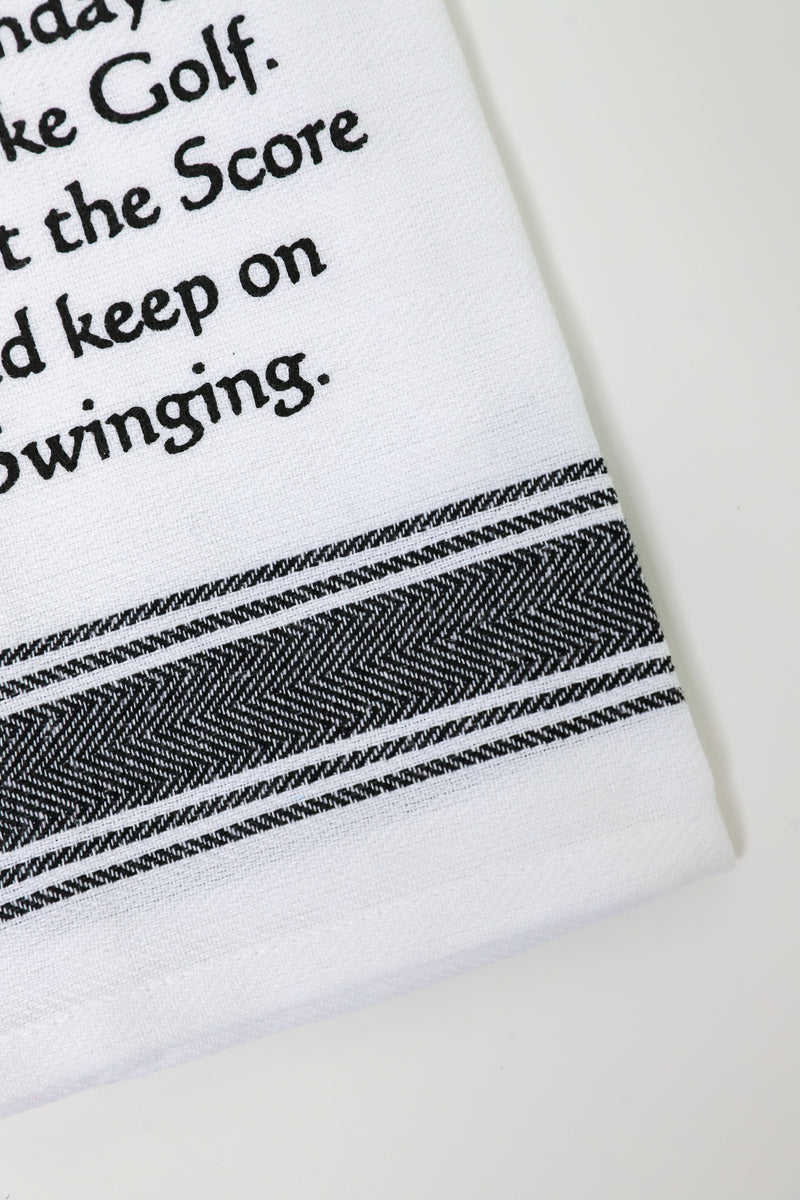 Birthdays are like Golf Kitchen Towel