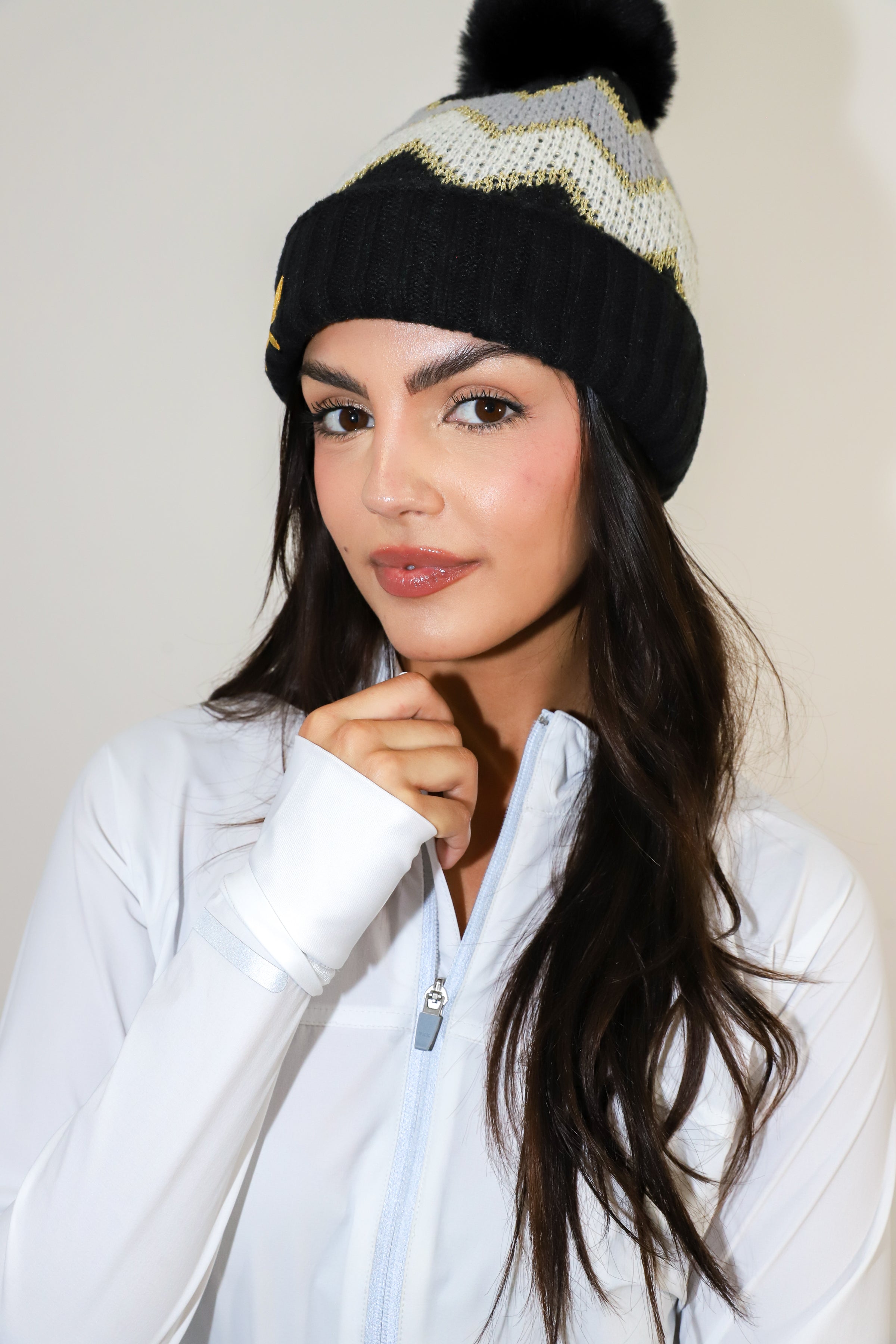Fuzzy Pom-Pom Beanie