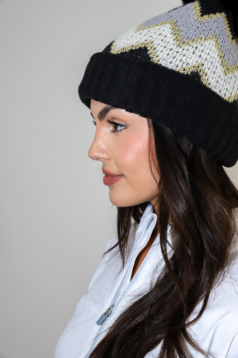 Fuzzy Pom-Pom Beanie