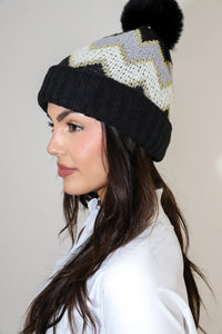 Fuzzy Pom-Pom Beanie