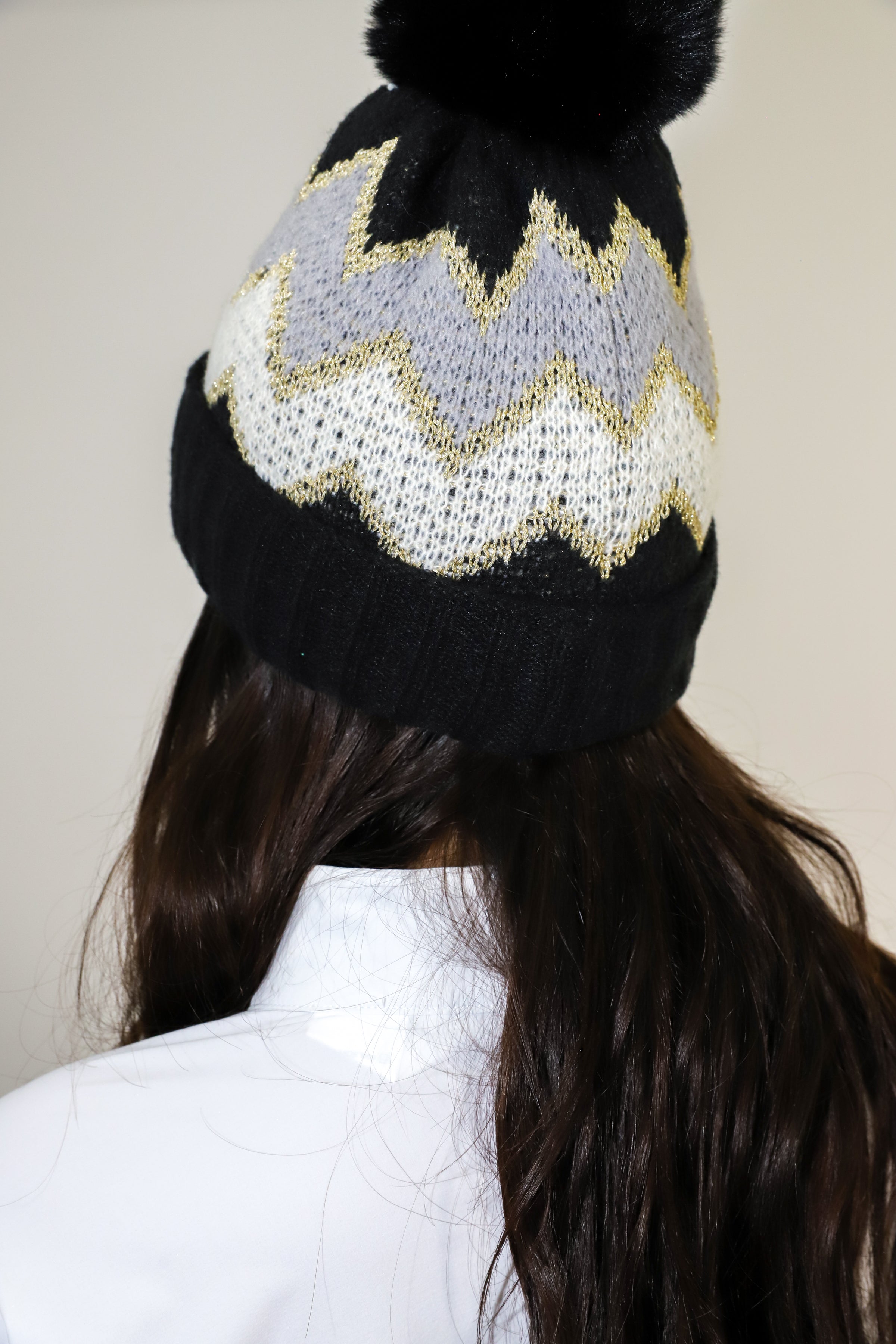 Fuzzy Pom-Pom Beanie