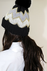 Fuzzy Pom-Pom Beanie