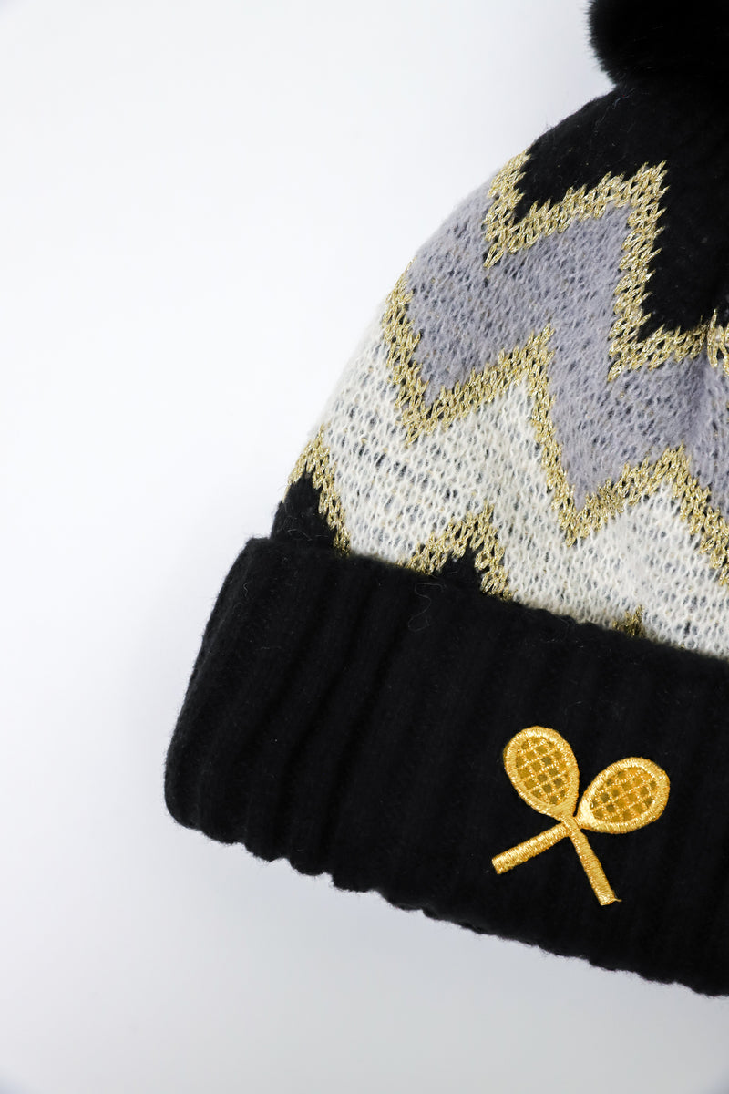 Fuzzy Pom-Pom Beanie