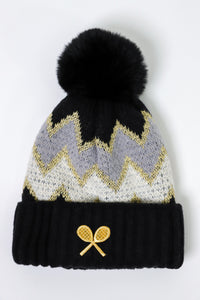 Fuzzy Pom-Pom Beanie