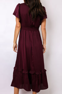 Bordeaux Midi Dress
