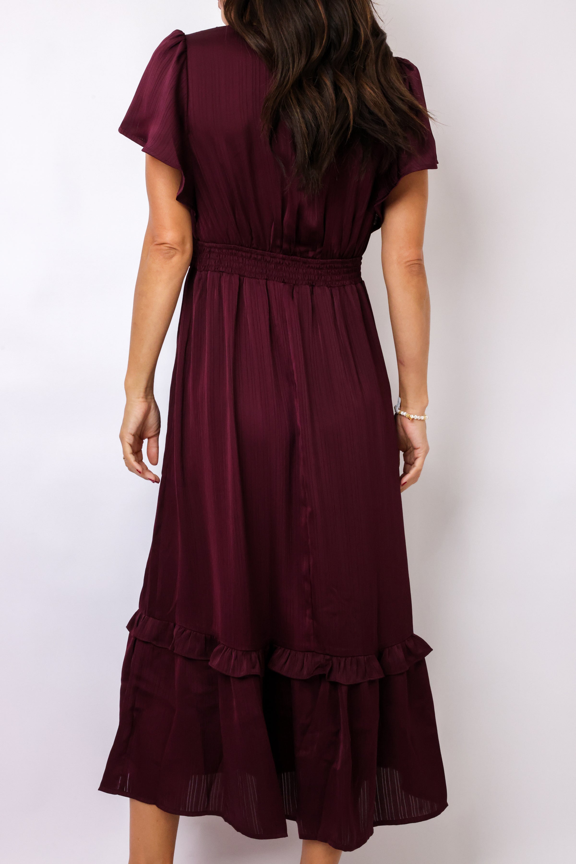 Bordeaux Midi Dress