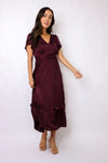 Bordeaux Midi Dress