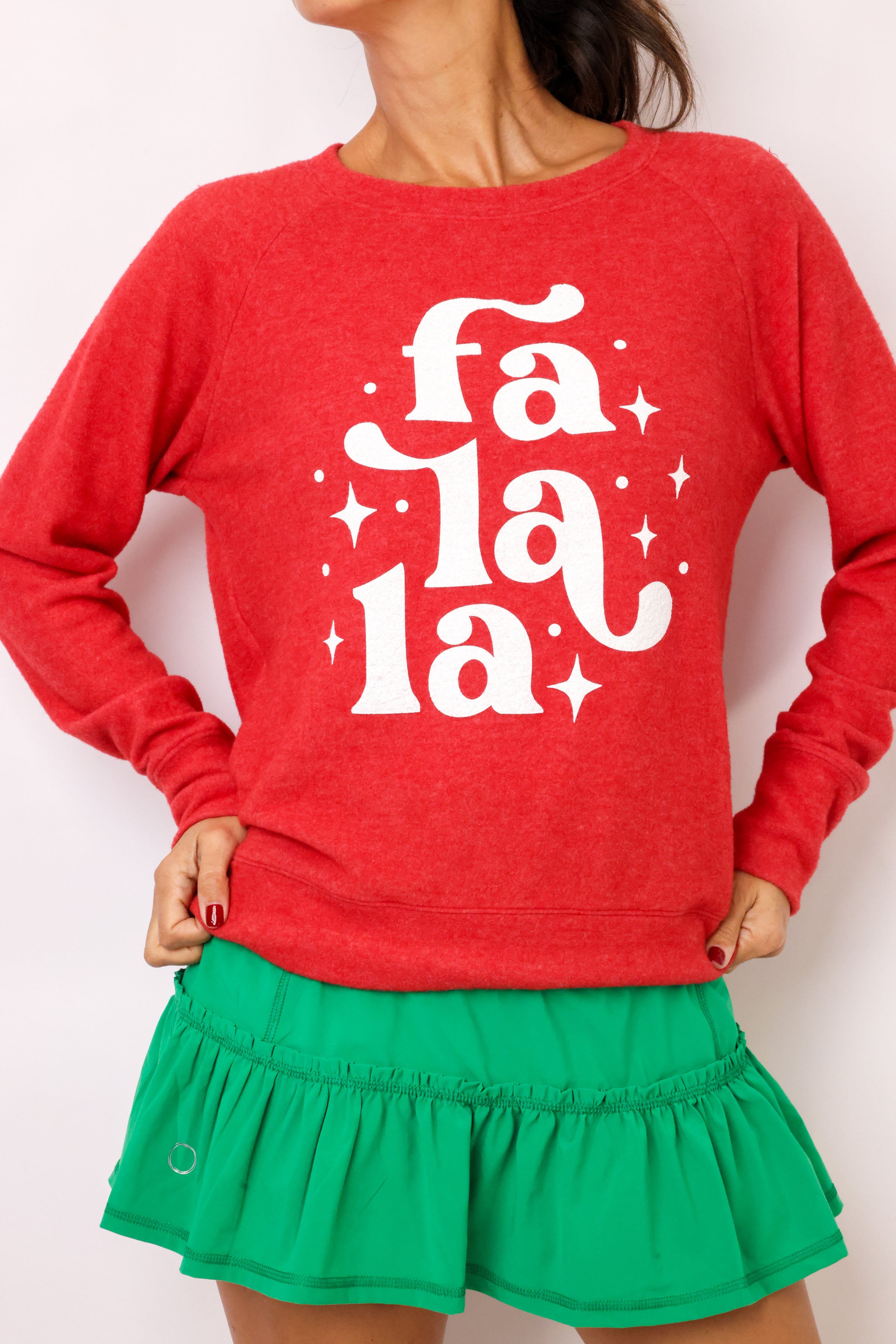 Fa La La Lightweight Brushed Fleece Pullover Sweater
