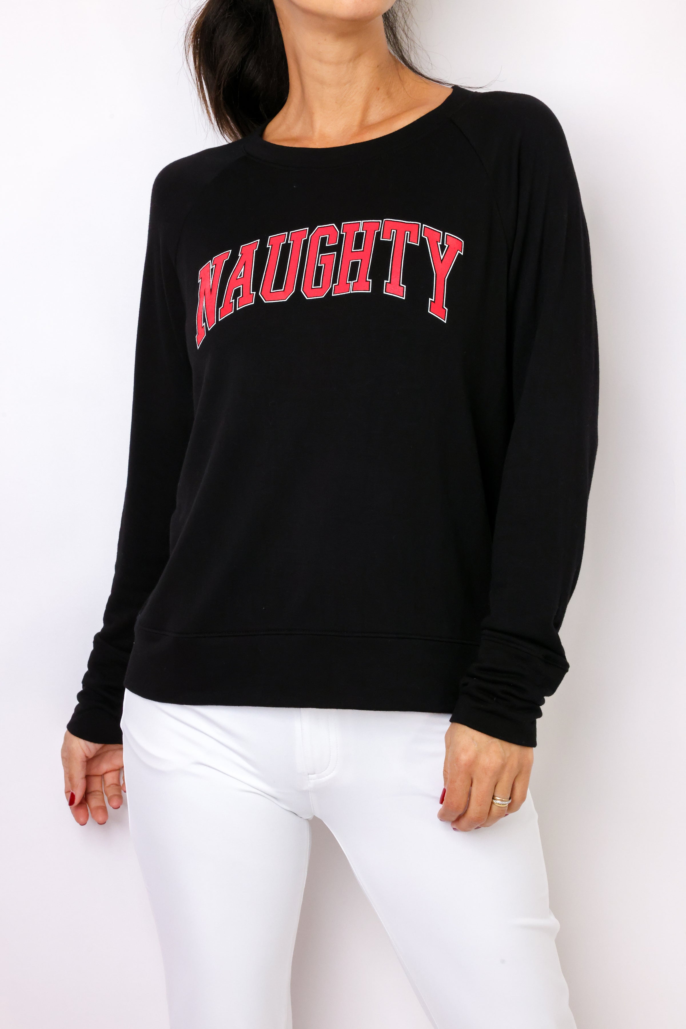 Naughty Lightweight Fleece Pullover Sweater
