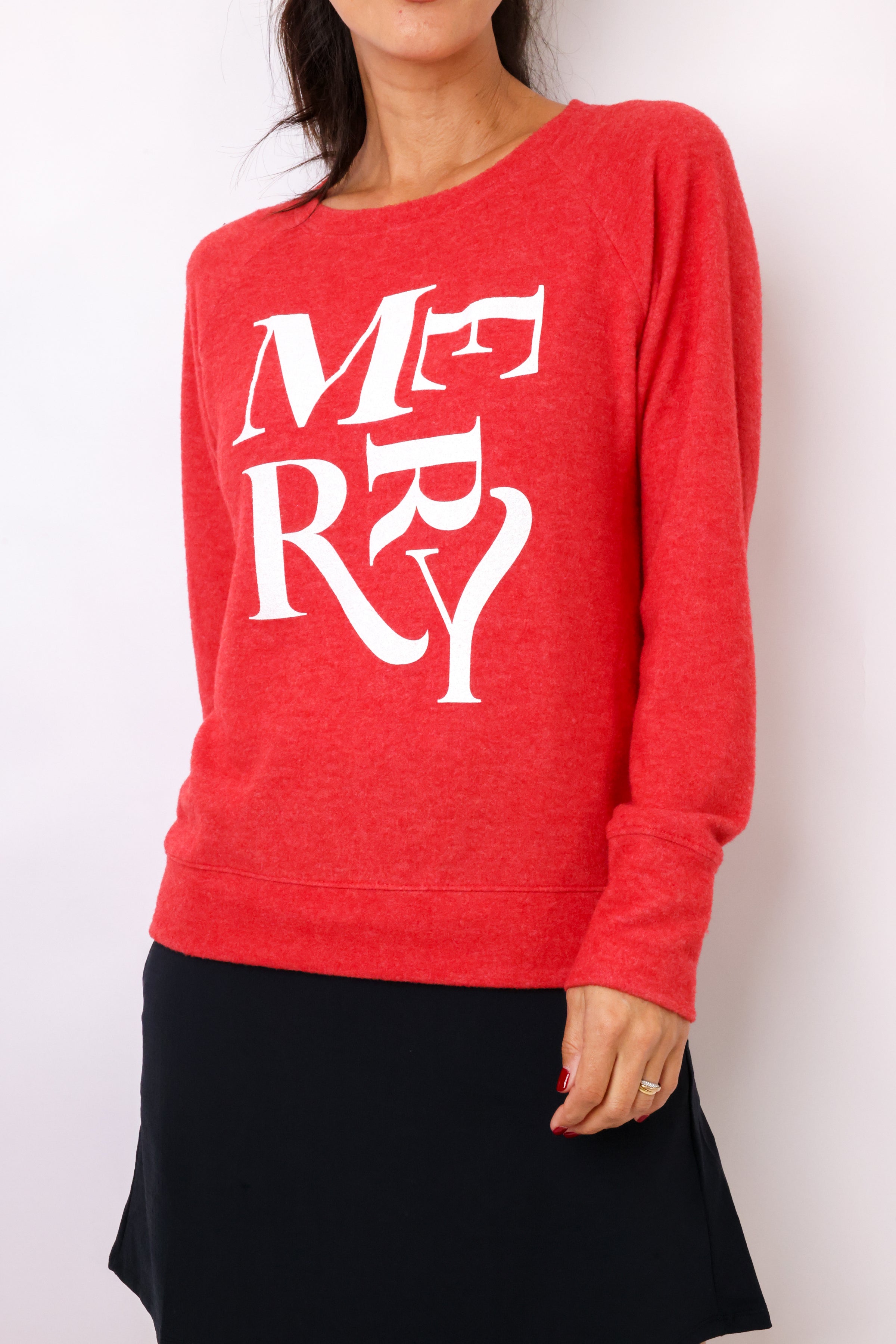 Merry Lightweight Brushed Fleece Pullover Sweater