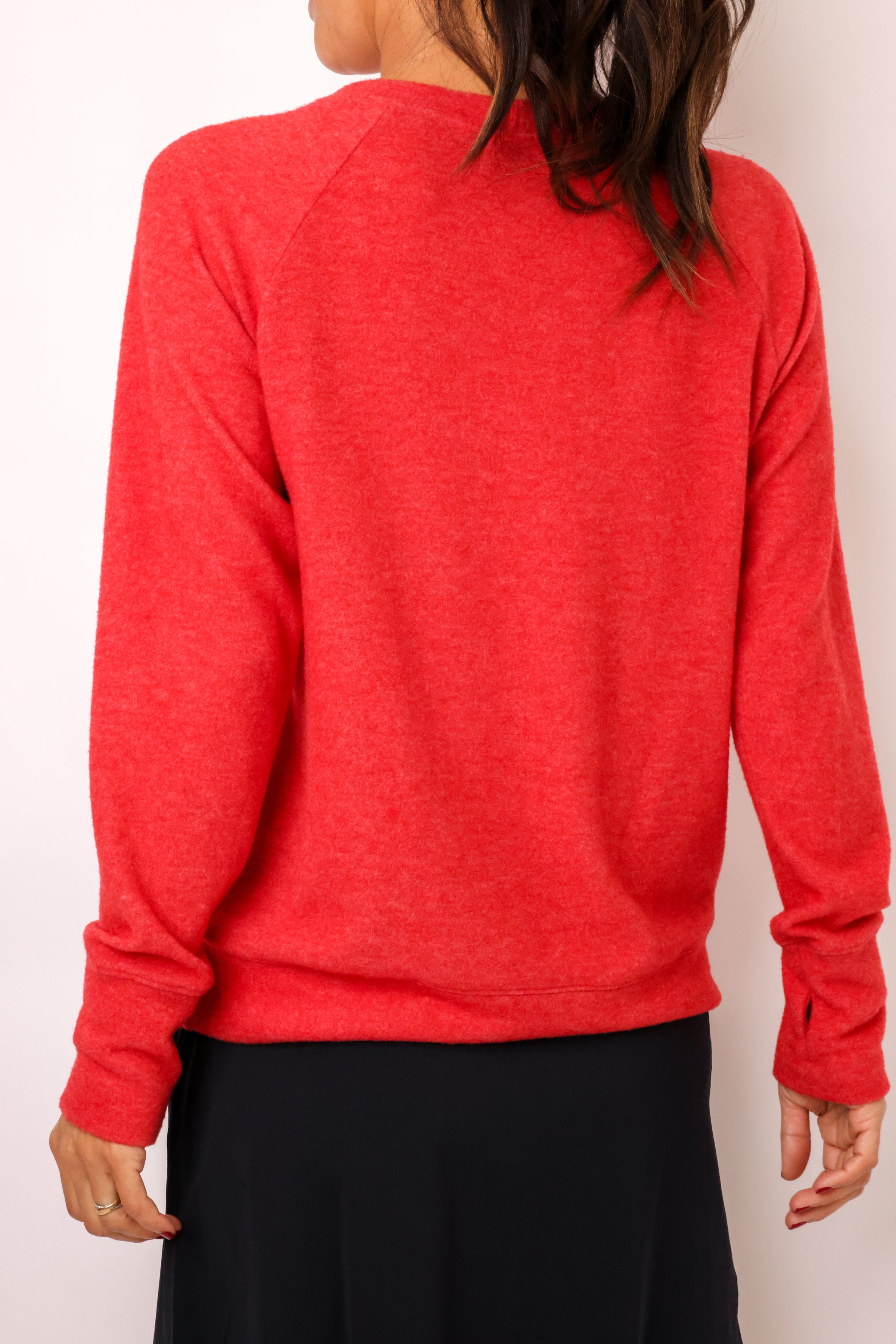 Merry Lightweight Brushed Fleece Pullover Sweater