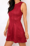 Sleeveless Suede Dress