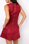 Sleeveless Suede Dress