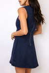 Sleeveless Suede Dress