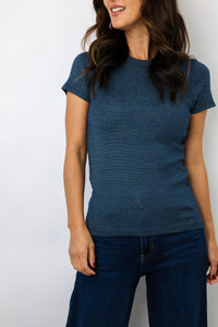Michael Stars Fallon Shine Crew Neck Tee