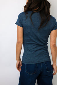 Michael Stars Fallon Shine Crew Neck Tee