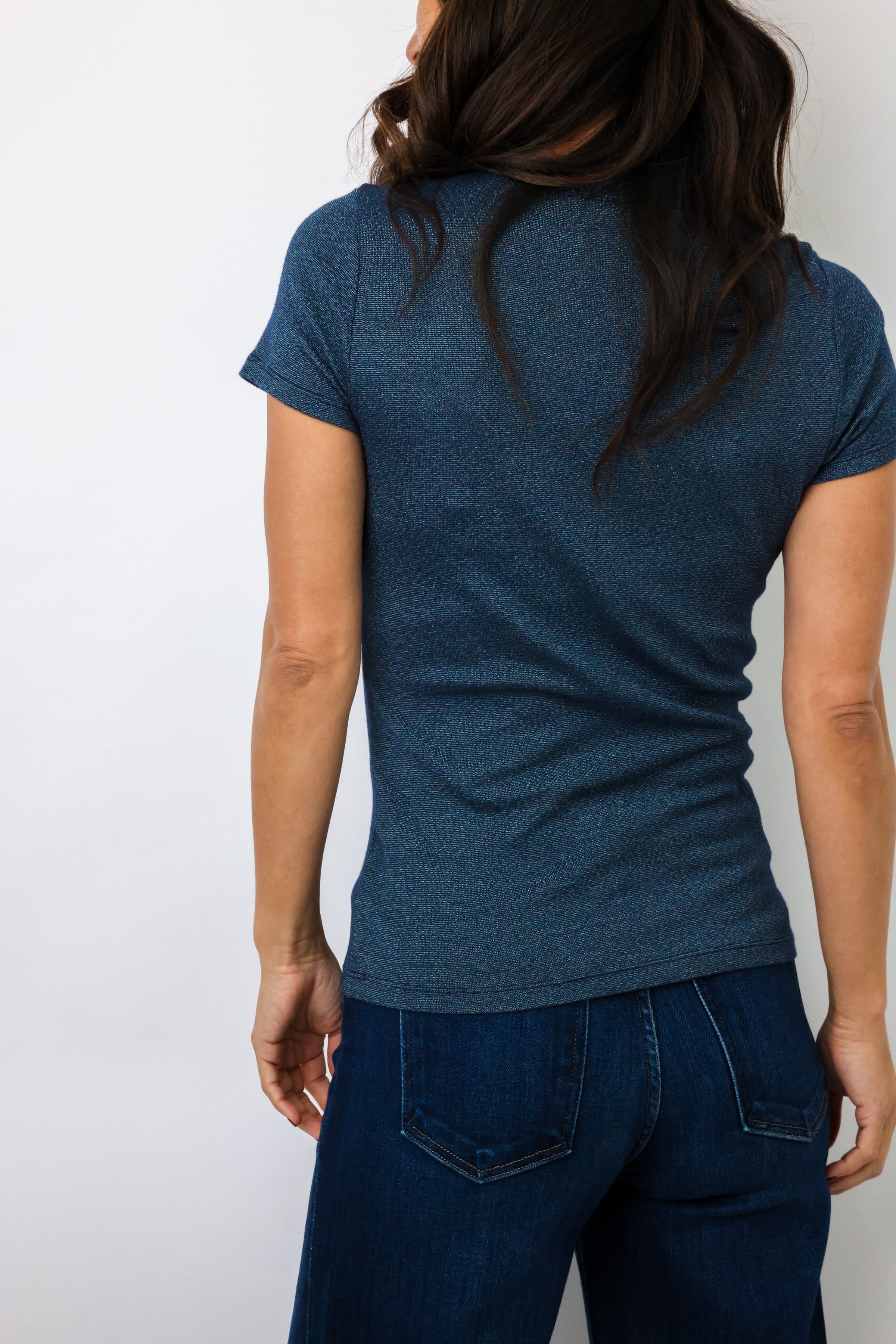 Michael Stars Fallon Shine Crew Neck Tee