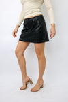 Raya PU Leather Mini Skirt