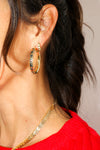 Nailhead Gemstone Hoops