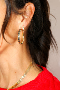 Nailhead Gemstone Hoops