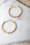 Nailhead Gemstone Hoops