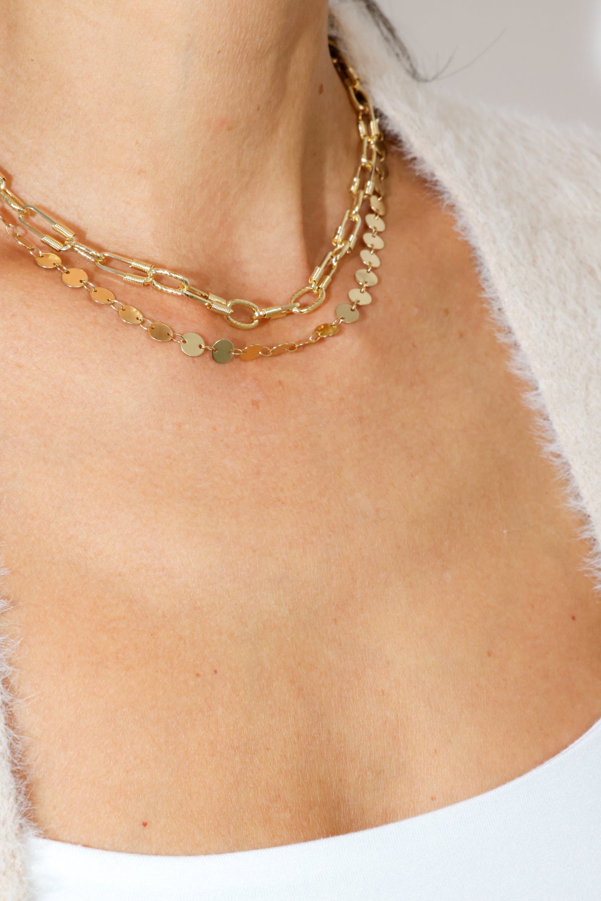 Flat Disc Necklace