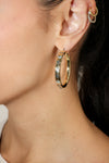 Nailhead Gemstone Hoops