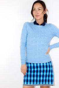 Shelly Cable Crew Neck Sweater