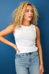 Shirred Crewneck Tank