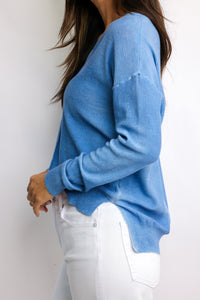 V-Neck Faded Sweater