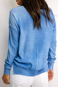 V-Neck Faded Sweater