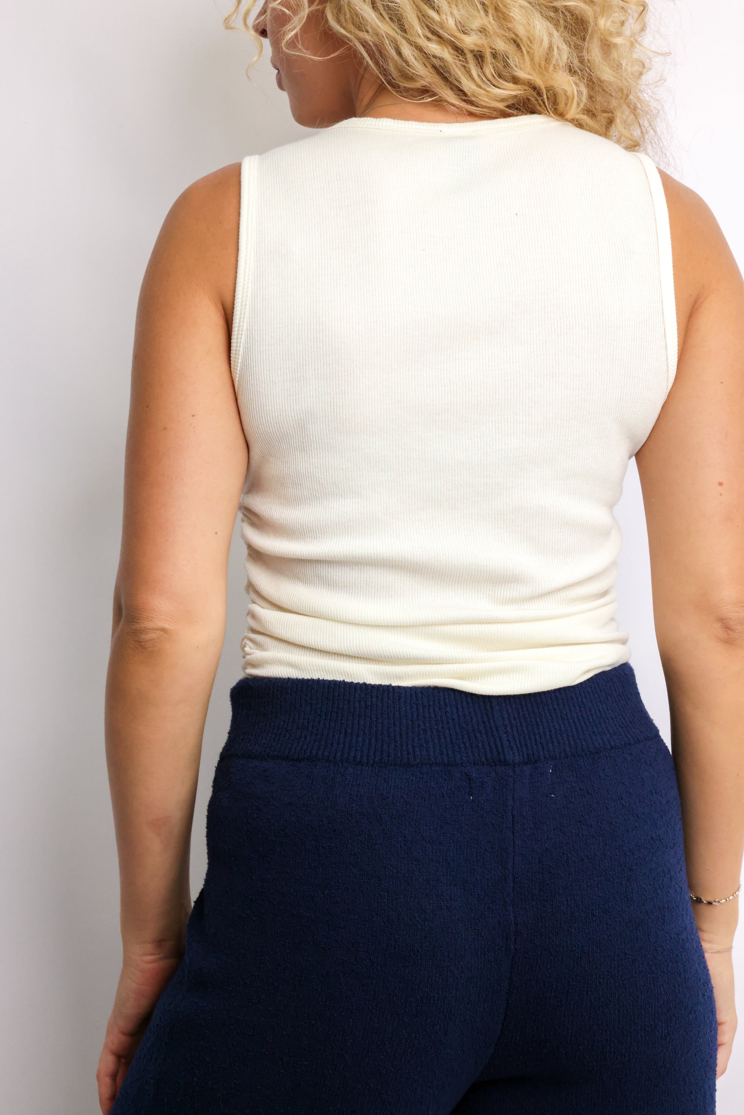 Shirred Crewneck Tank
