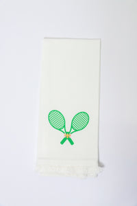 Tennis Rackets Fringe Towel