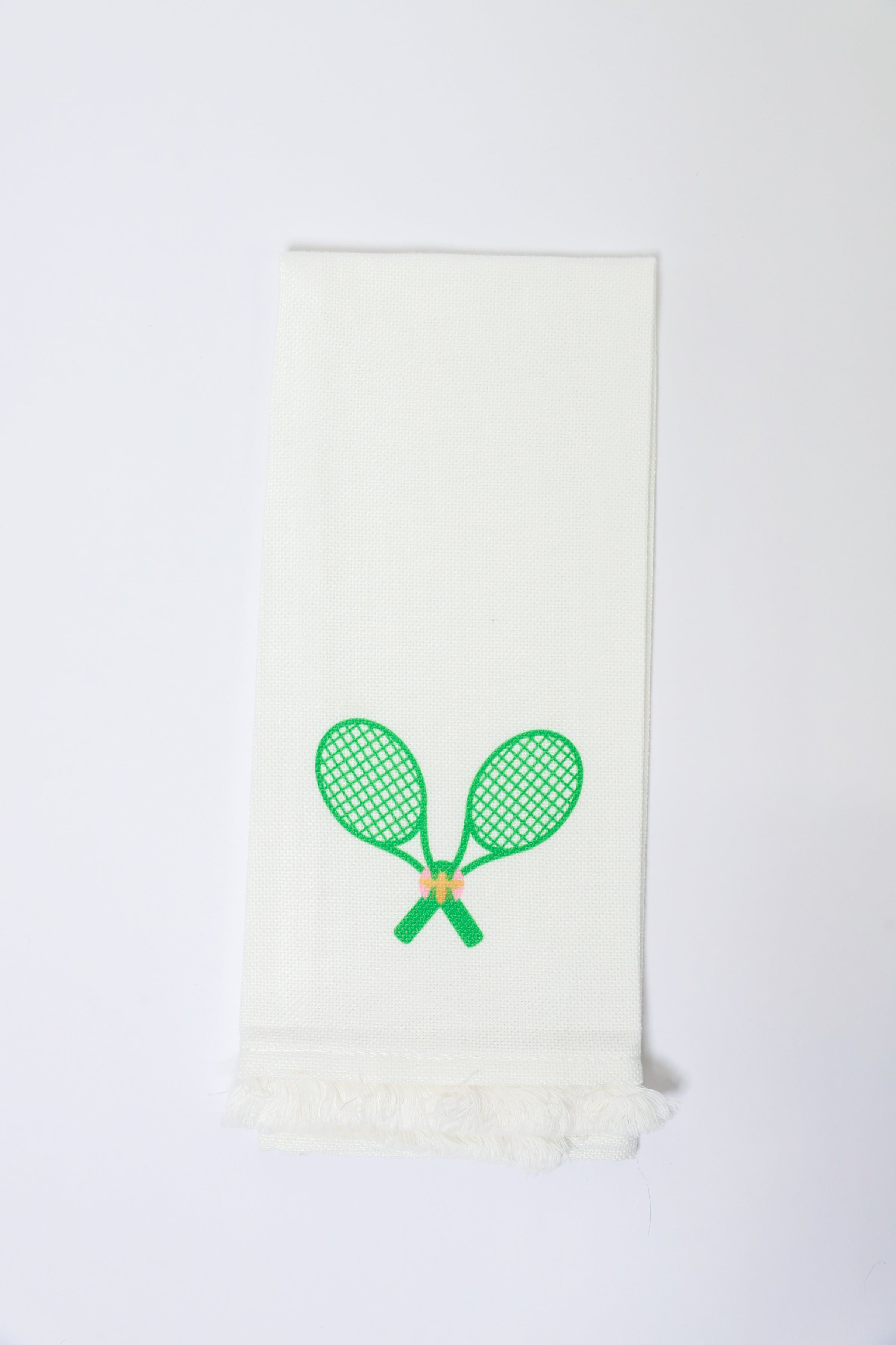 Tennis Rackets Fringe Towel