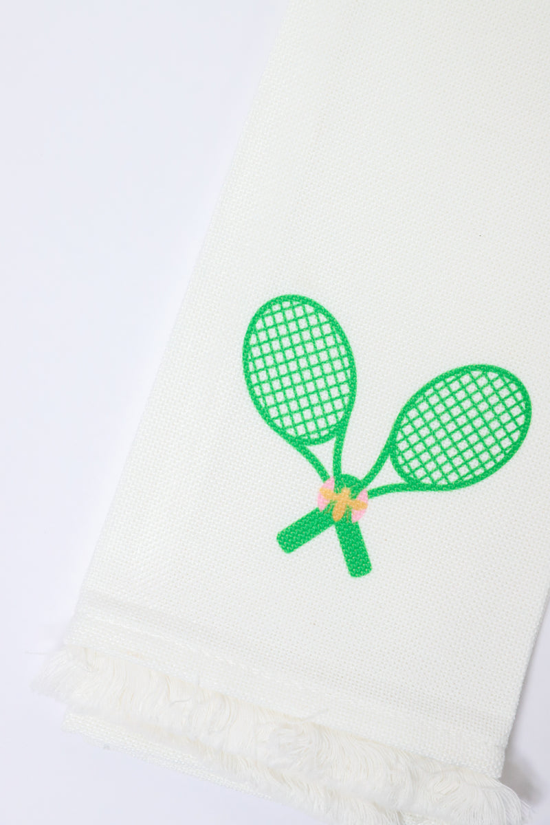 Tennis Racquets Fringe Towel