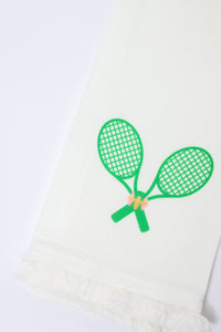 Tennis Rackets Fringe Towel
