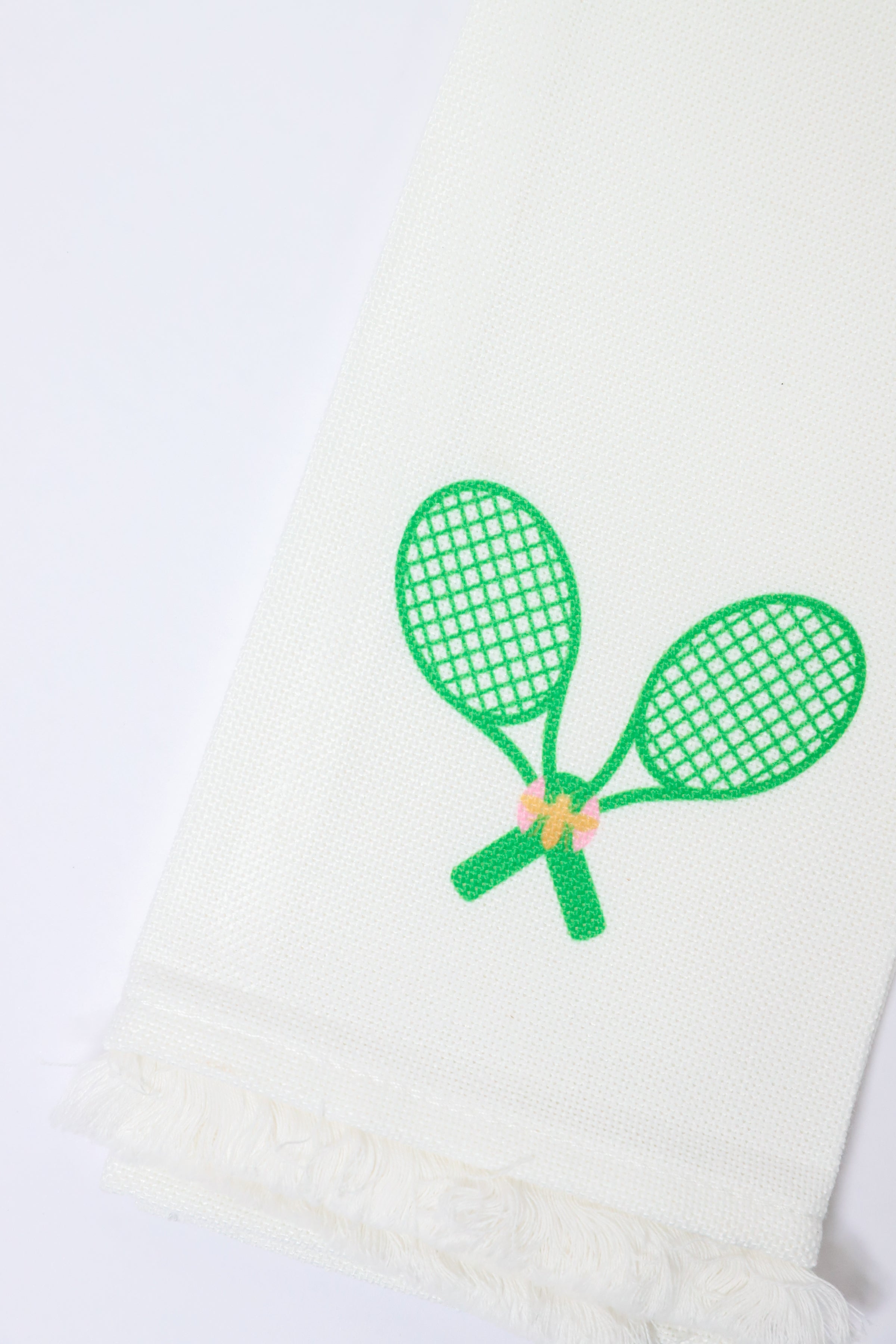 Tennis Rackets Fringe Towel